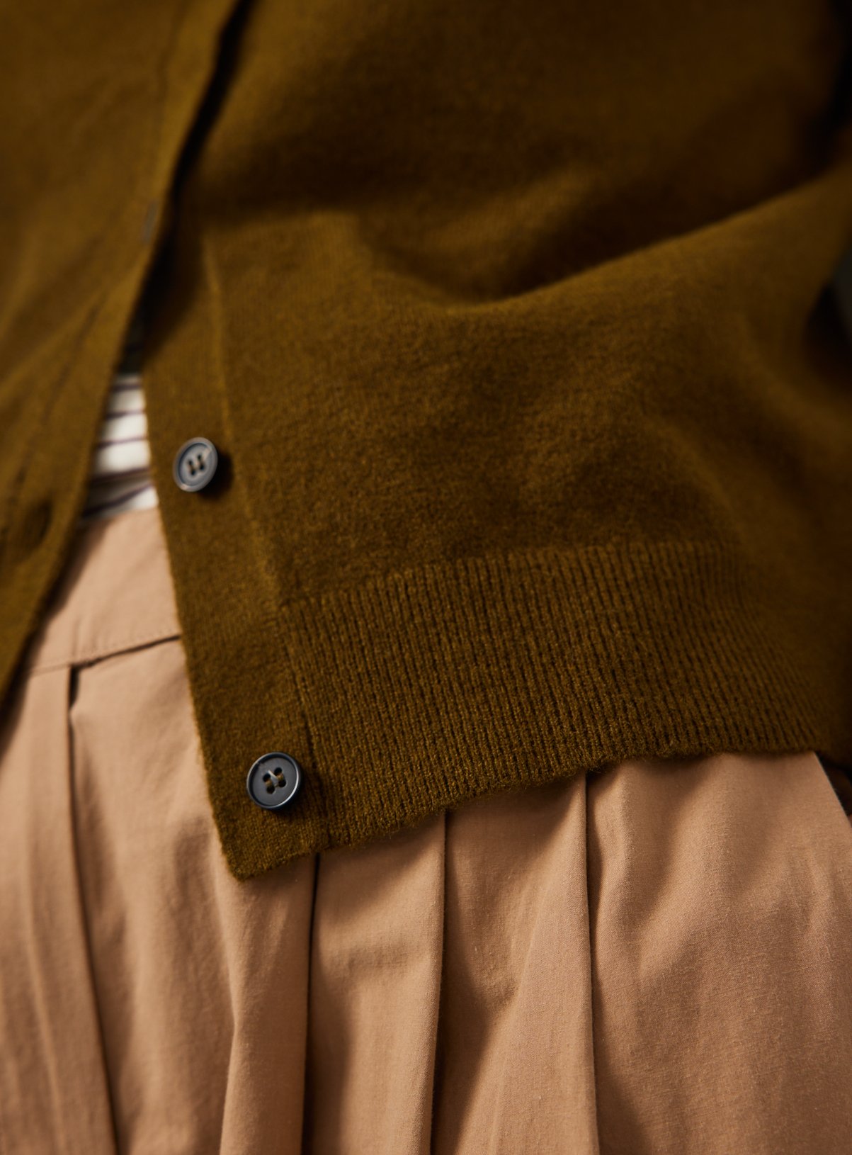 Dark Green Soft Knit Crew Neck Cardigan 24 - Image 3 thumbnail